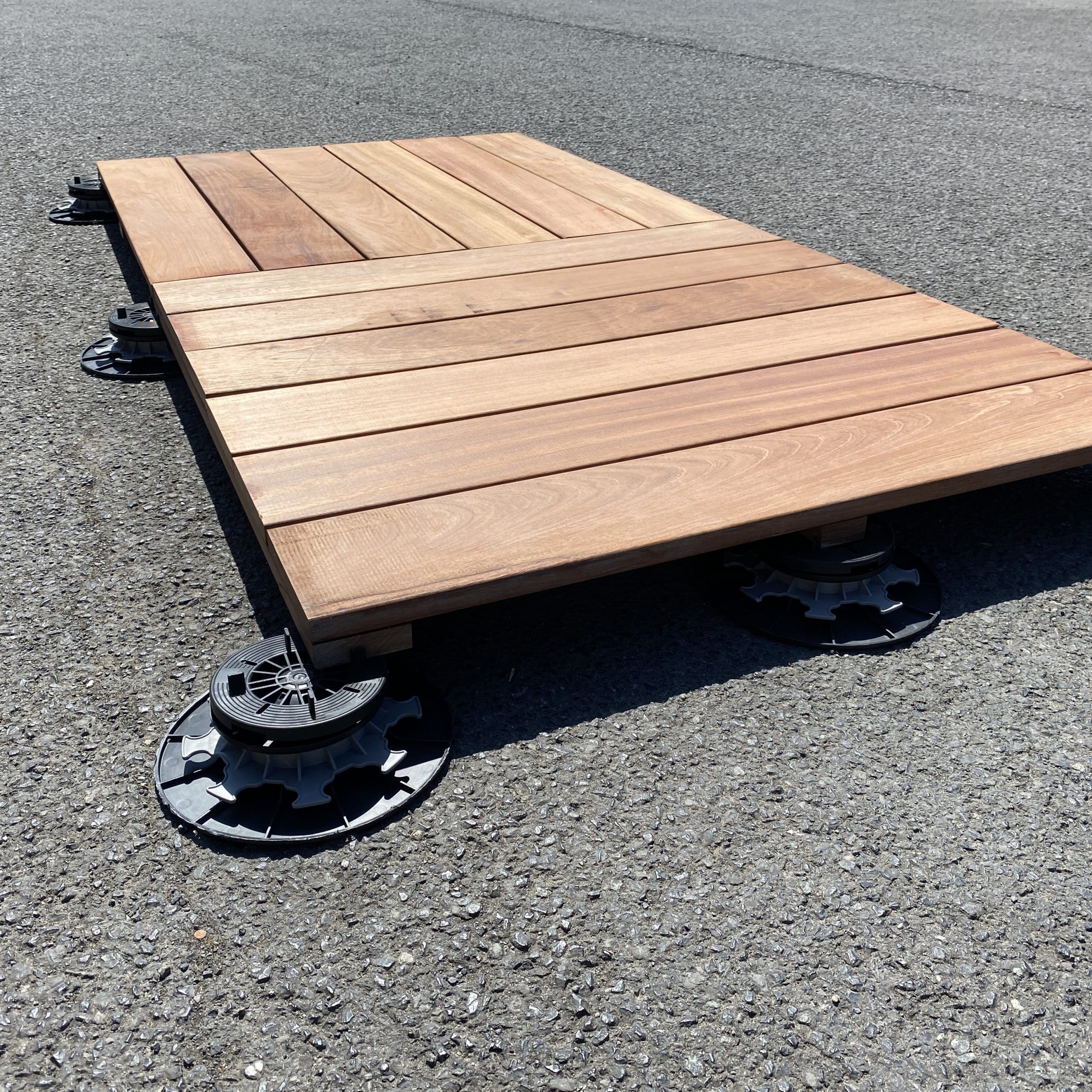 dalles terrasse bois en ipe sur plot
