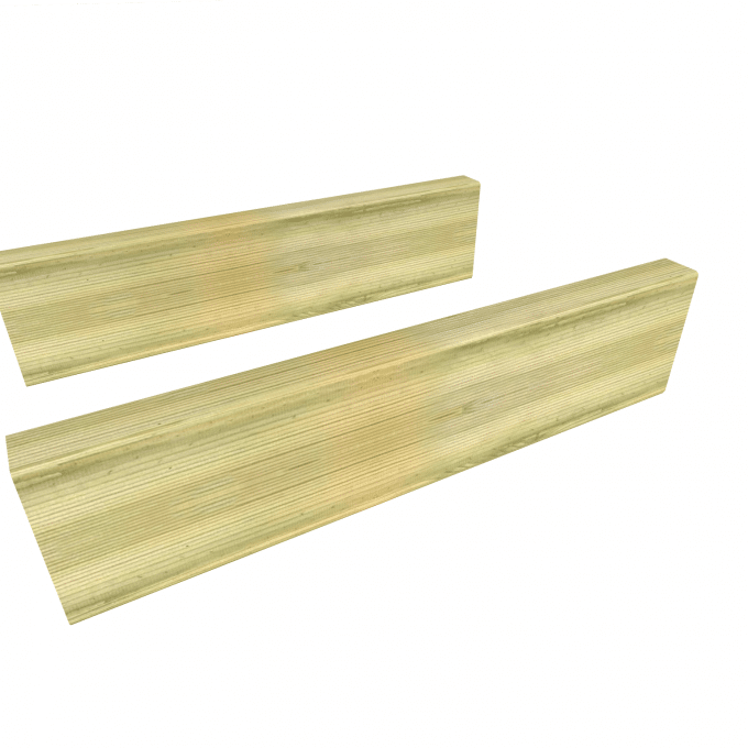 Lames de terrasse en pin sylvestre autoclave classe 3 avec finition rainurée