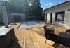 Terrasse en bois, aménager, été, pin autoclave marron