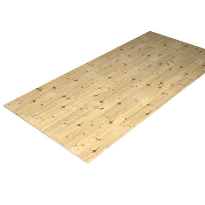 Panneau épicéa 1250x2500 en 3 plis, 12 mm, poncé, pour habiller un local : pièce seule
