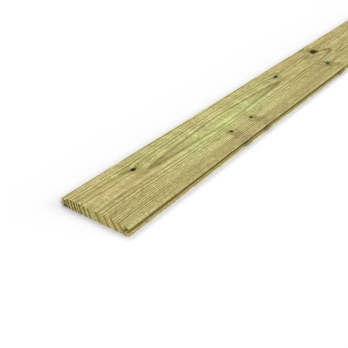 Planchette emboîtable 15x110 en pin autoclave pour habillage et sous-face : pièce seule