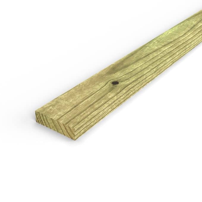 Latte bois 16x60 en pin sylvestre autoclave vert, fine et rabotée : pièce seule
