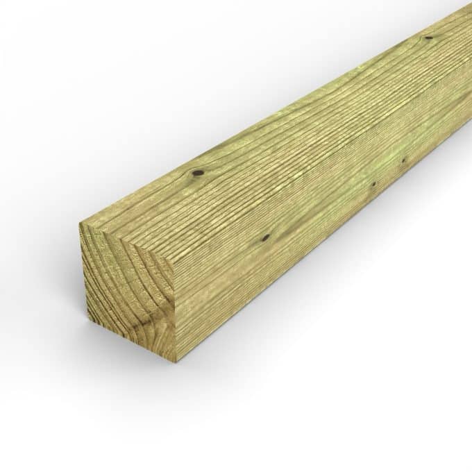 Poteau bois 90x90 en pin autoclave pour terrasse sur pilotis : pièce seule