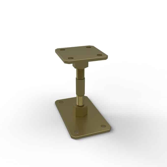 Pied de poteau réglable Brekar pour poteau 90x90, hauteur 120 à 190 mm : vue principale