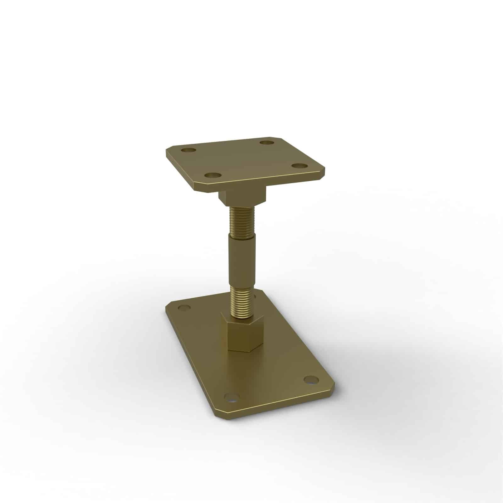 Pied de poteau réglable Brekar pour poteau 90x90, hauteur 120 à 190 mm : vue principale
